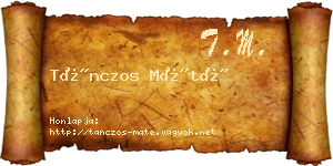 Tánczos Máté névjegykártya